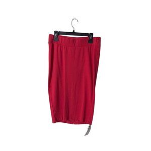 NEW ISABELLA OLIVER RED PENCIL SKIRT SIZE 2 MATERNITY CAREER WEAR STRETCH KNIT